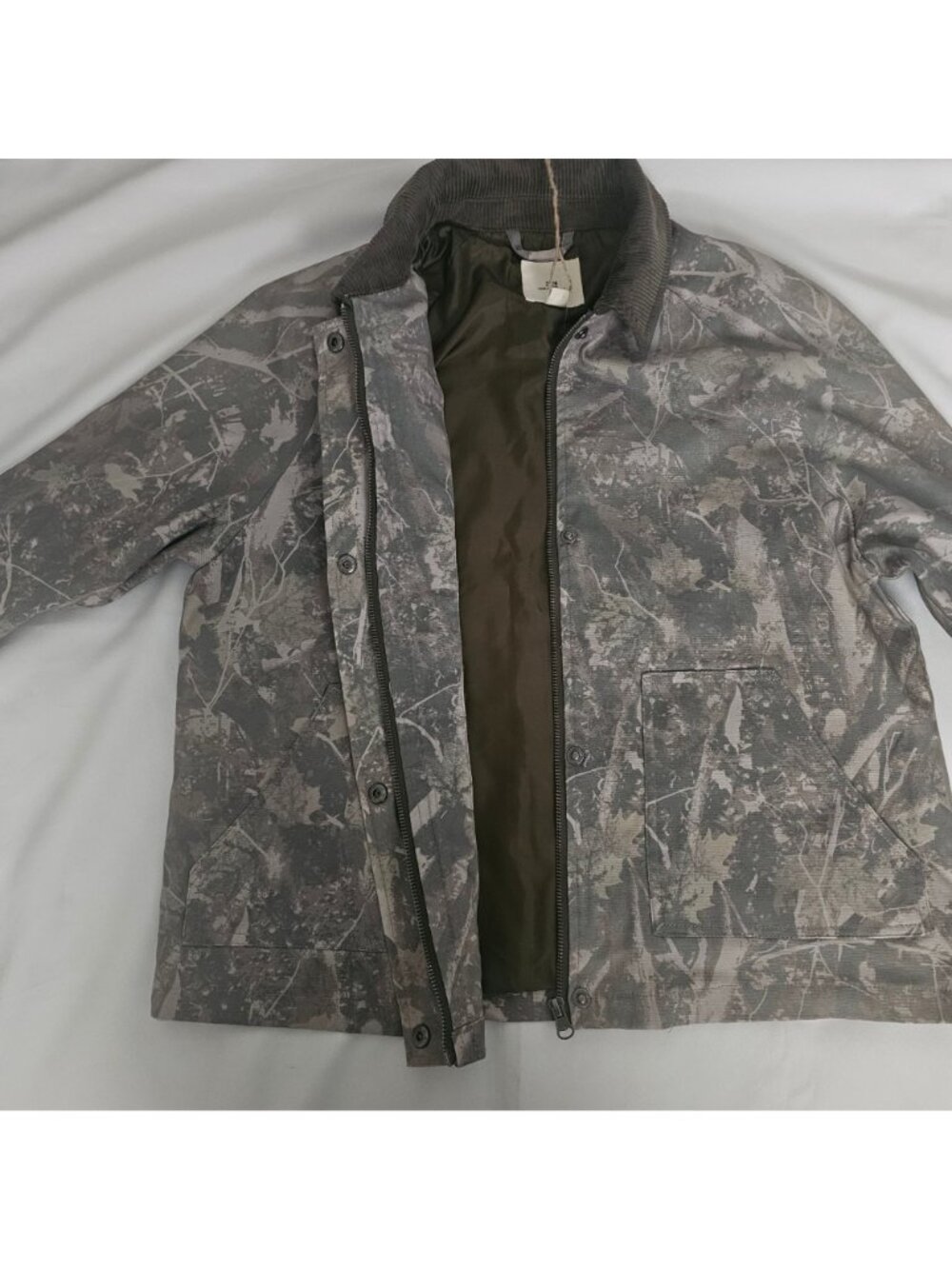 Thread & Supply Gray Tree Camouflage-Print Barn Korie Jacket Women's Small, NWT - Picture 8 of 14